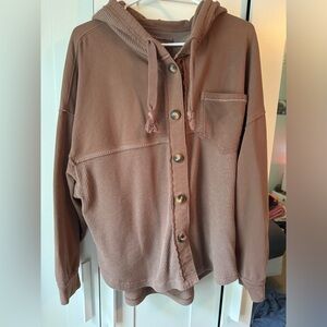 American Eagle button up hooded top